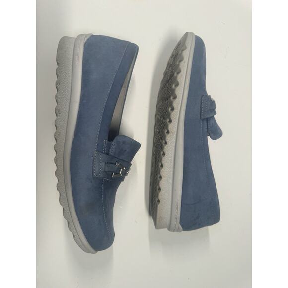 Aravon Loafer Shoes Women’s 8 Blue Suede Leather Toe Slip On C10140 - Picture 7 of 9